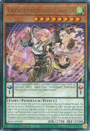 1st Edition DoSolfachord Coolia (PUR) [RA05-EN018 Near Mint] Prismatic Ultimate Rare