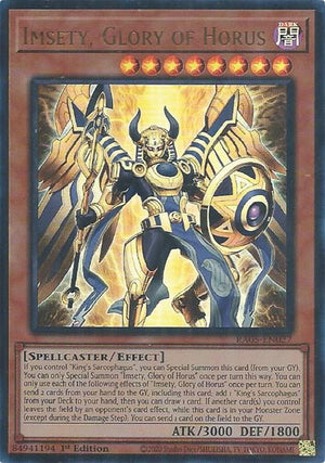 1st Edition Imsety, Glory of Horus (Ultra Rare) [RA05-EN027 Near Mint] Ultra Rare