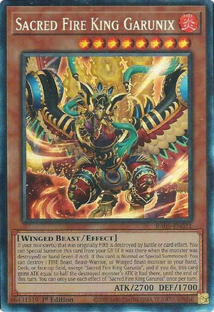 1st Edition Sacred Fire King Garunix (Collector's Rare) [RA05-EN031 Near Mint] Collector's Rare