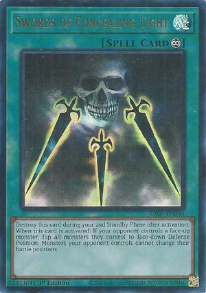 1st Edition Swords of Concealing Light (Ultra Rare) [RA05-EN059 Near Mint] Ultra Rare