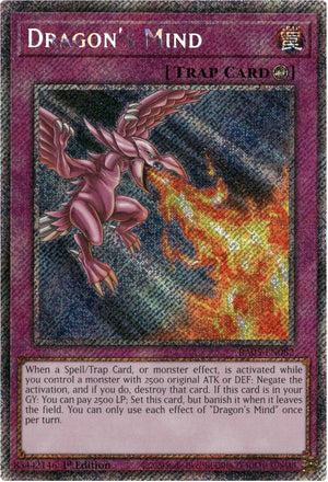 1st Edition Dragon's Mind (Platinum Secret Rare) [RA05-EN082 Near Mint] Platinum Secret Rare