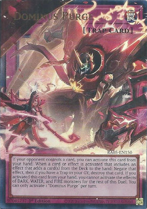 1st Edition Dominus Purge (Extended Art) [RA05-EN150 Near Mint] Ultra Rare