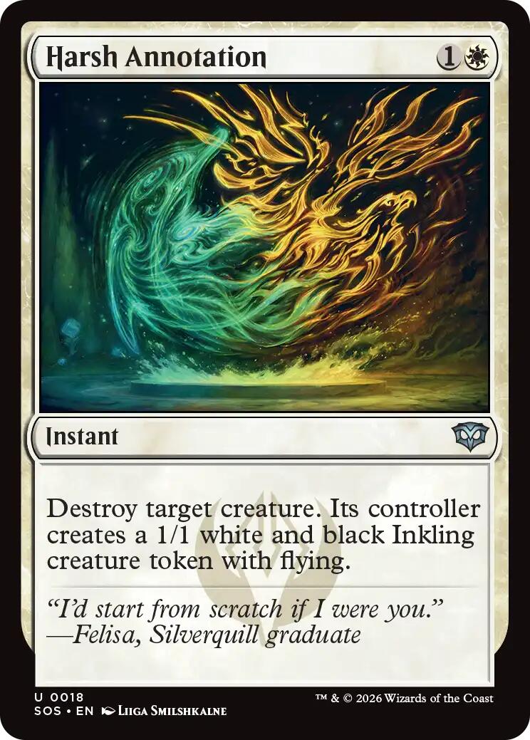Harsh Annotation [SOS/18] 2026 Magic: The Gathering