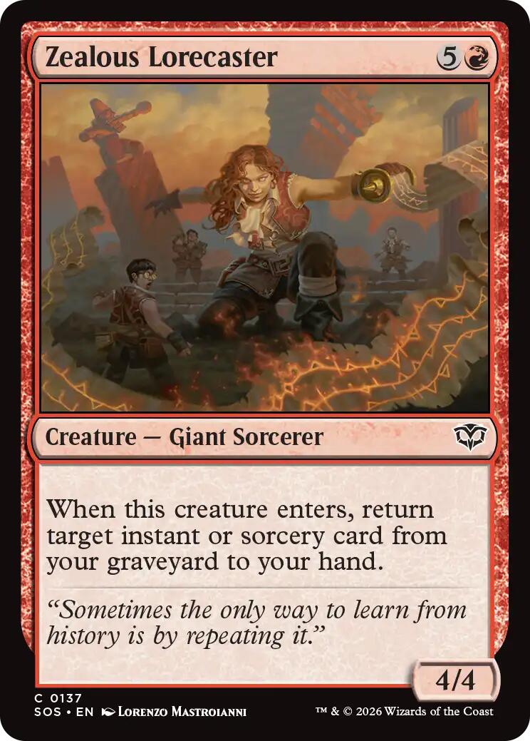 Zealous Lorecaster [SOS/137] 2026 Magic: The Gathering