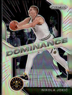 2020-21 Panini Prizm #19 Nikola Jokic Dominance Prizms Silver