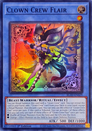 1st Edition Clown Crew Flair [BLZD-EN029 Lightly Played] Super Rare