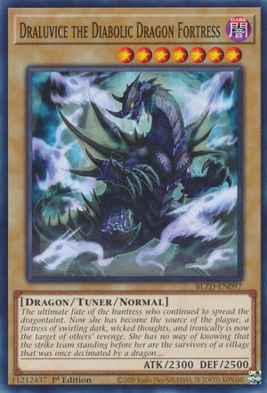 1st Edition Draluvice the Diabolic Dragon Fortress [BLZD-EN097 Near Mint] Common / Short Print