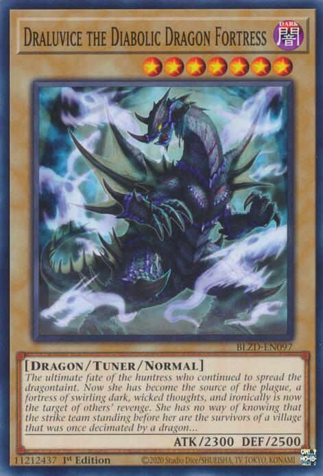 1st Edition Draluvice the Diabolic Dragon Fortress [BLZD-EN097 Moderately Played] Common / Short Print