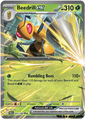 Holofoil Beedrill ex - 003/086 [003/086 Lightly Played ]