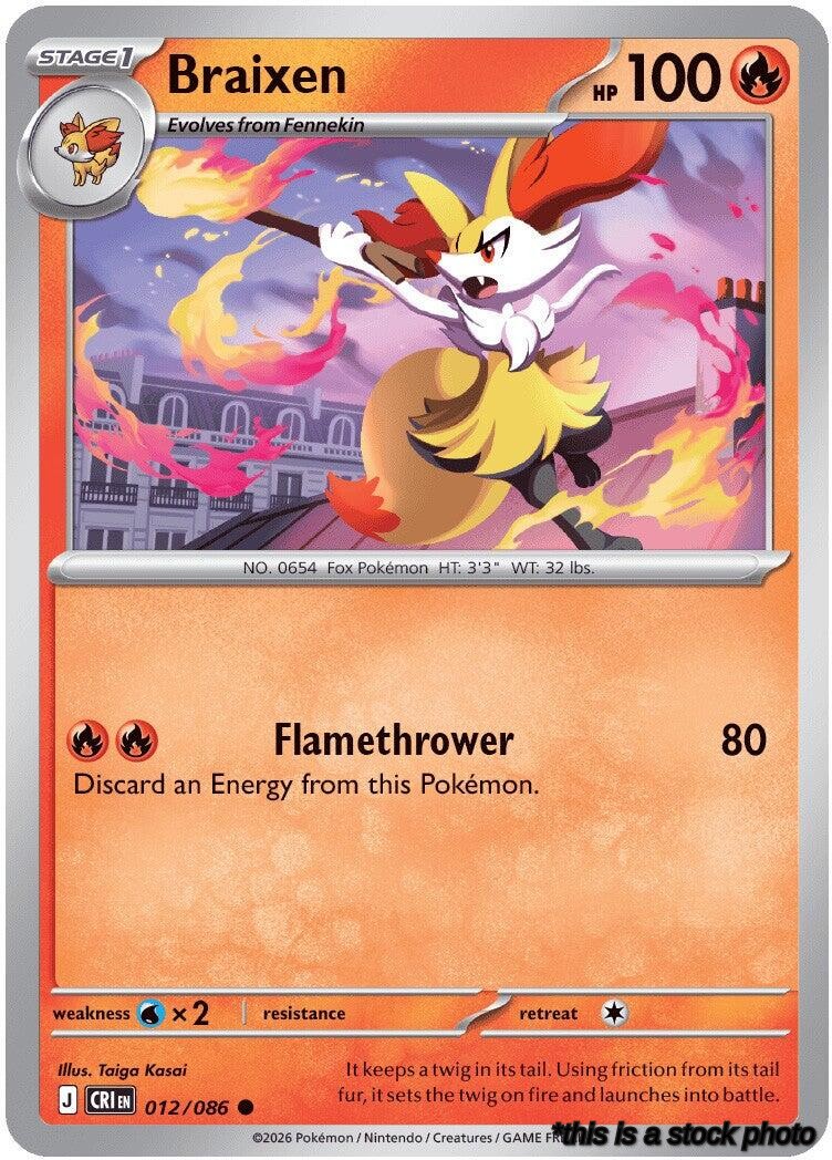 Common Braixen [012/086 Near Mint ]