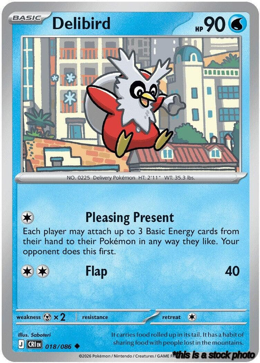 Uncommon Delibird [018/086 Near Mint ]