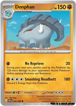 Common Donphan [045/086 Near Mint ]