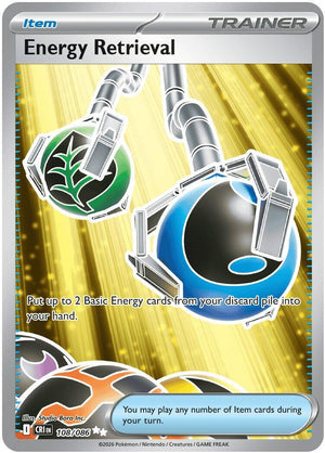 Ultra Rare Energy Retrieval [108/086 Near Mint ]