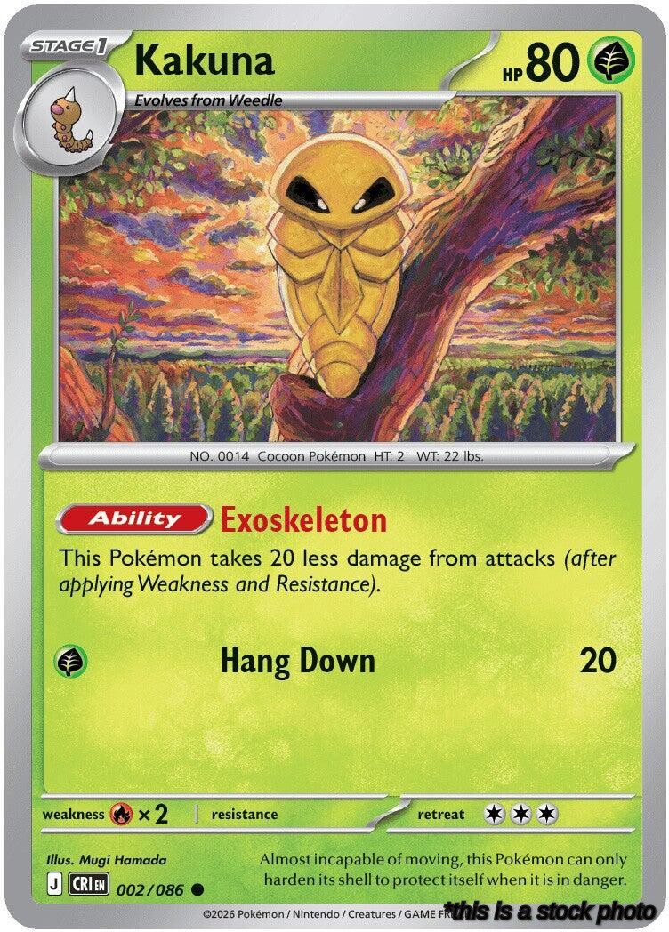 Reverse Holofoil Kakuna [002/086 Near Mint ]