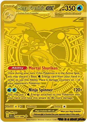 Holofoil Mega Greninja ex - 122/086 [122/086 Near Mint ]