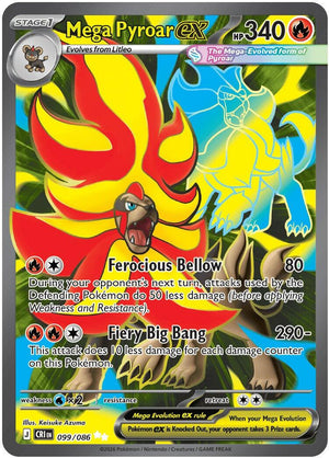 Ultra Rare Mega Pyroar ex - 099/086 [099/086 Near Mint ]