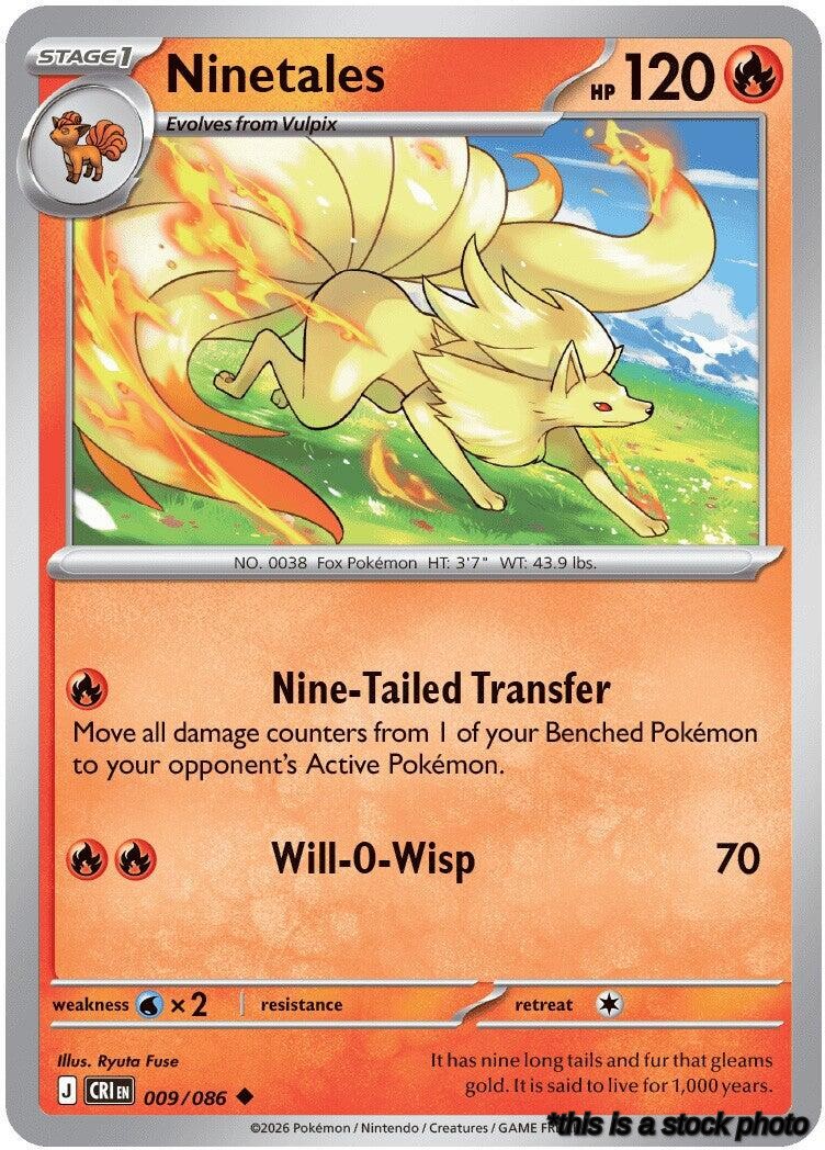 Reverse Holofoil Ninetales [009/086 Near Mint ]