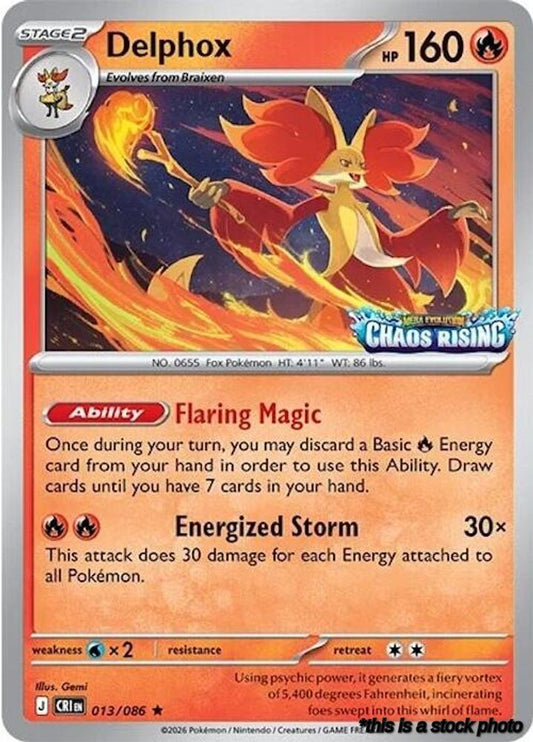 Delphox - 013/086 (Chaos Rising Stamped)