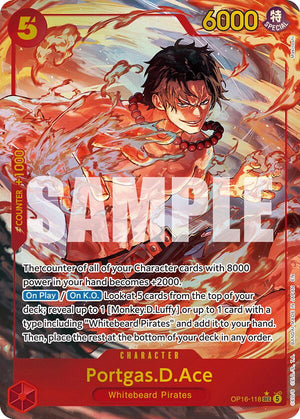 Portgas.D.Ace (118) (Alternate Art) [OP16-118] The Time of Battle