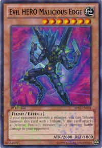 1st Edition Evil HERO Malicious Edge (Mosaic Rare) [BP02-EN054 Lightly Played] Mosaic Rare