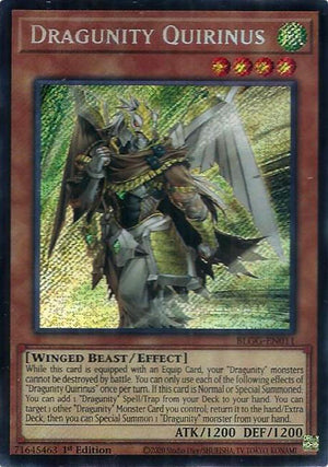 1st Edition Dragunity Quirinus [BLGG-EN011 Near Mint] Secret Rare