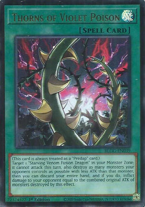 1st Edition Thorns of Violet Poison [BLGG-EN039 Near Mint] Ultra Rare