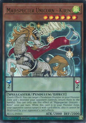 1st Edition Majespecter Unicorn - Kirin [BLGG-EN065 Near Mint] Ultra Rare