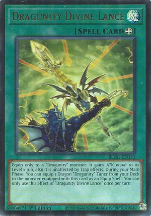 1st Edition Dragunity Divine Lance [BLGG-EN113 Near Mint] Ultra Rare