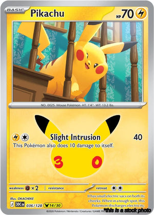 036/128 Pikachu Pikachu Rare Holofoil