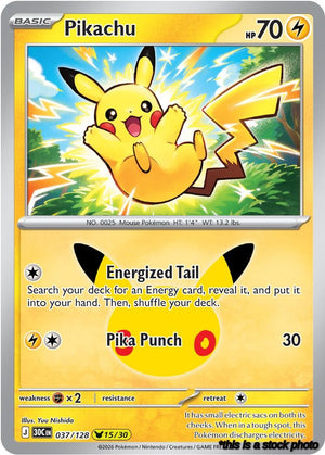 037/128 Pikachu Pikachu Rare Holofoil