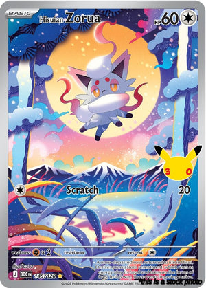 145/128 Hisuian Zorua Illustration Rare Holofoil