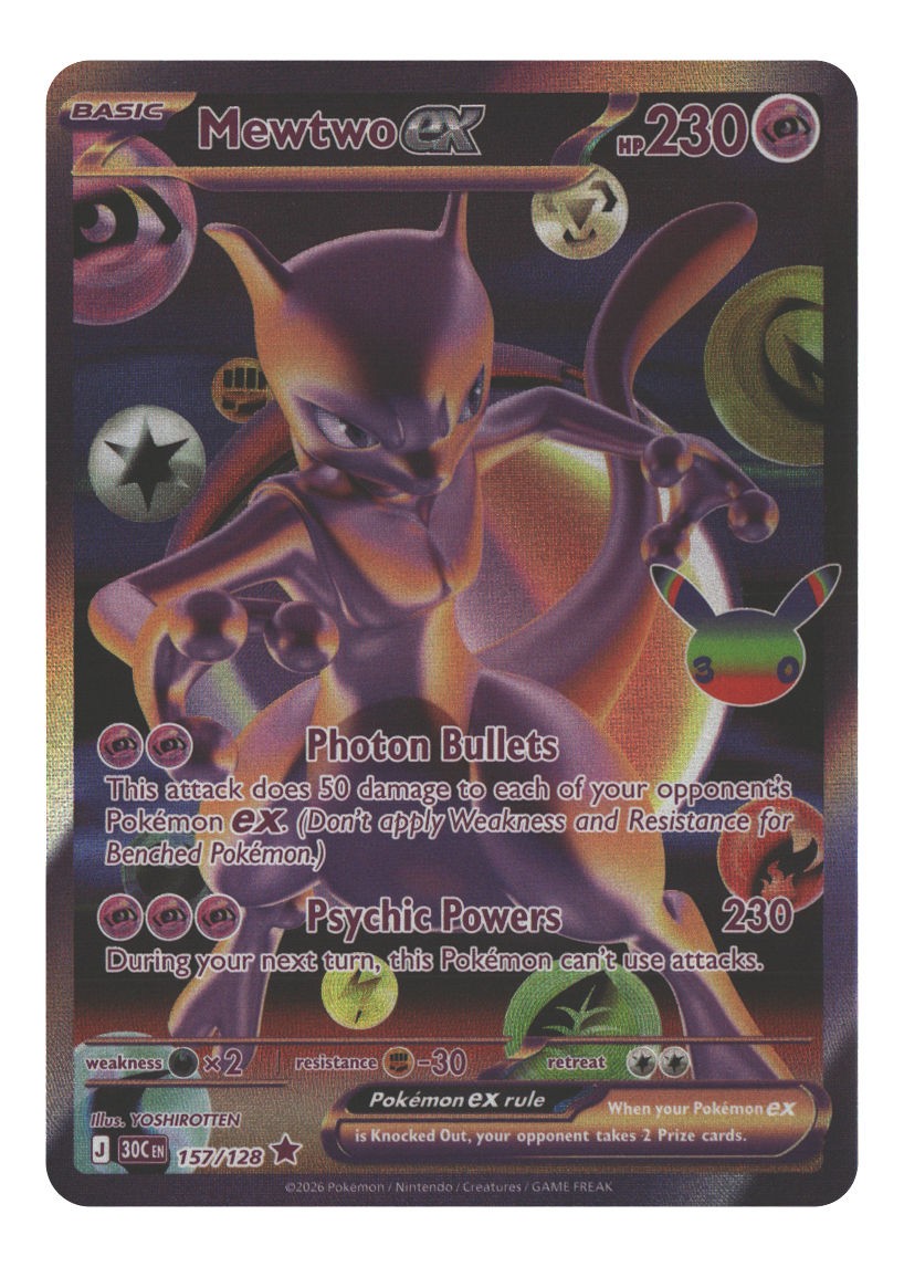 157/128 Mewtwo ex Futuristic Rare Holofoil
