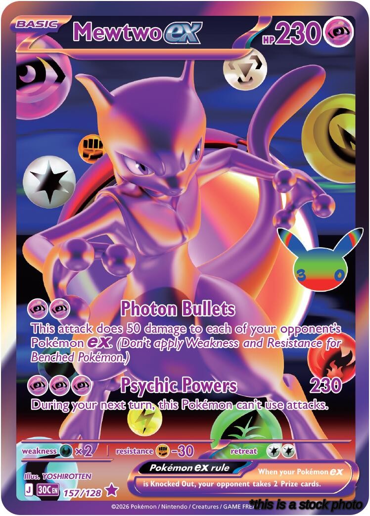 157/128 Mewtwo ex Futuristic Rare Holofoil