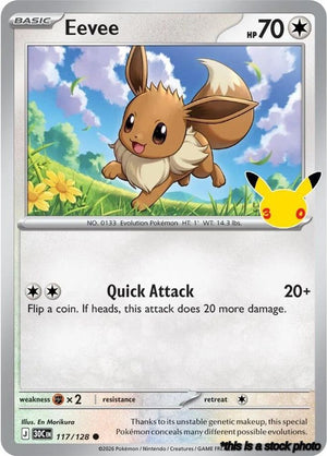 117/128 Eevee Common Holofoil