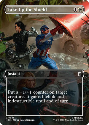 Take Up the Shield (Borderless) [MSH/348] 2026 Magic: The Gathering