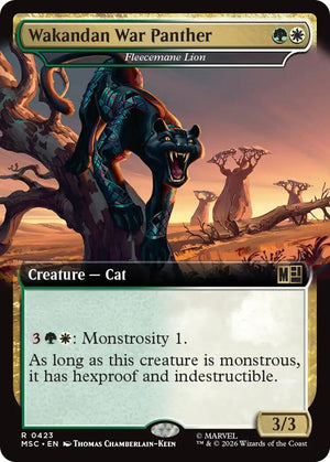 Wakandan War Panther - Fleecemane Lion (Extended Art) [MSC/423] 2026 Magic: The Gathering