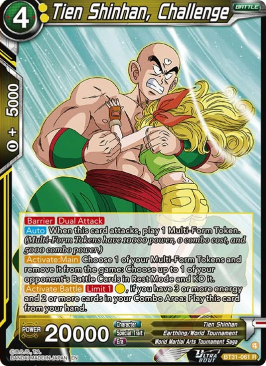 Tien Shinhan, Challenge