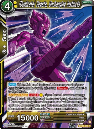 (Duplicate) Vegeta, Unchanging Instincts [BT31-076]