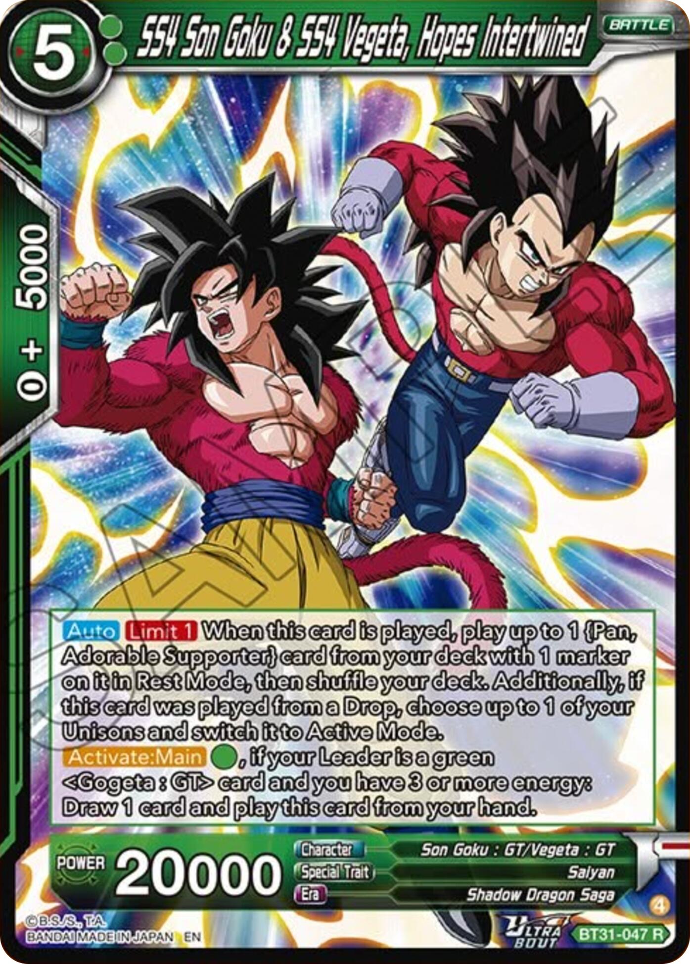 SS4 San Goku & SS4 Vegeta, Hopes Intertwined