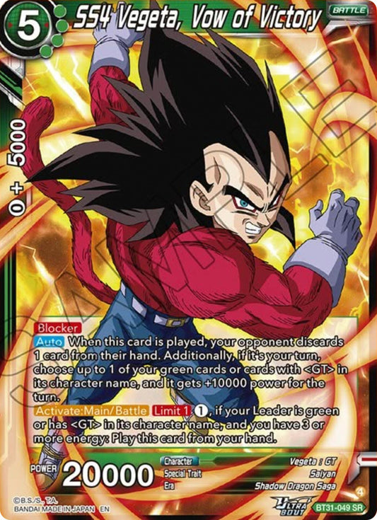 SS4 Vegeta, Vow of Victory
