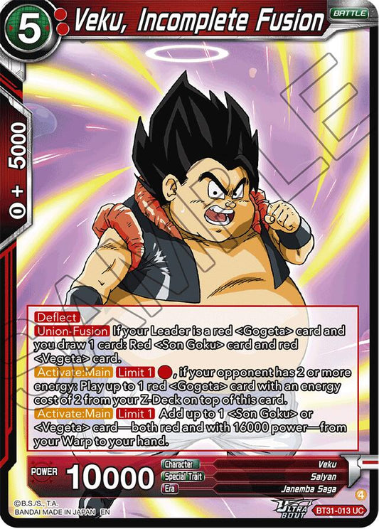 Veku, Incomplete Fusion