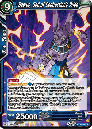 Beerus, God of Destruction's Pride [BT31-033]