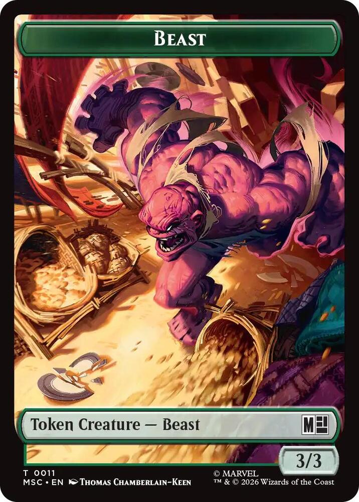 Rhino (0013) // Beast (0011) Double-Sided Token (Back)