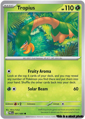 Reverse Holofoil Tropius [001/084 Near Mint ]