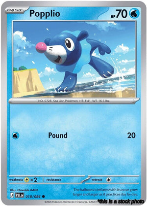 Reverse Holofoil Popplio [018/084 Near Mint ]