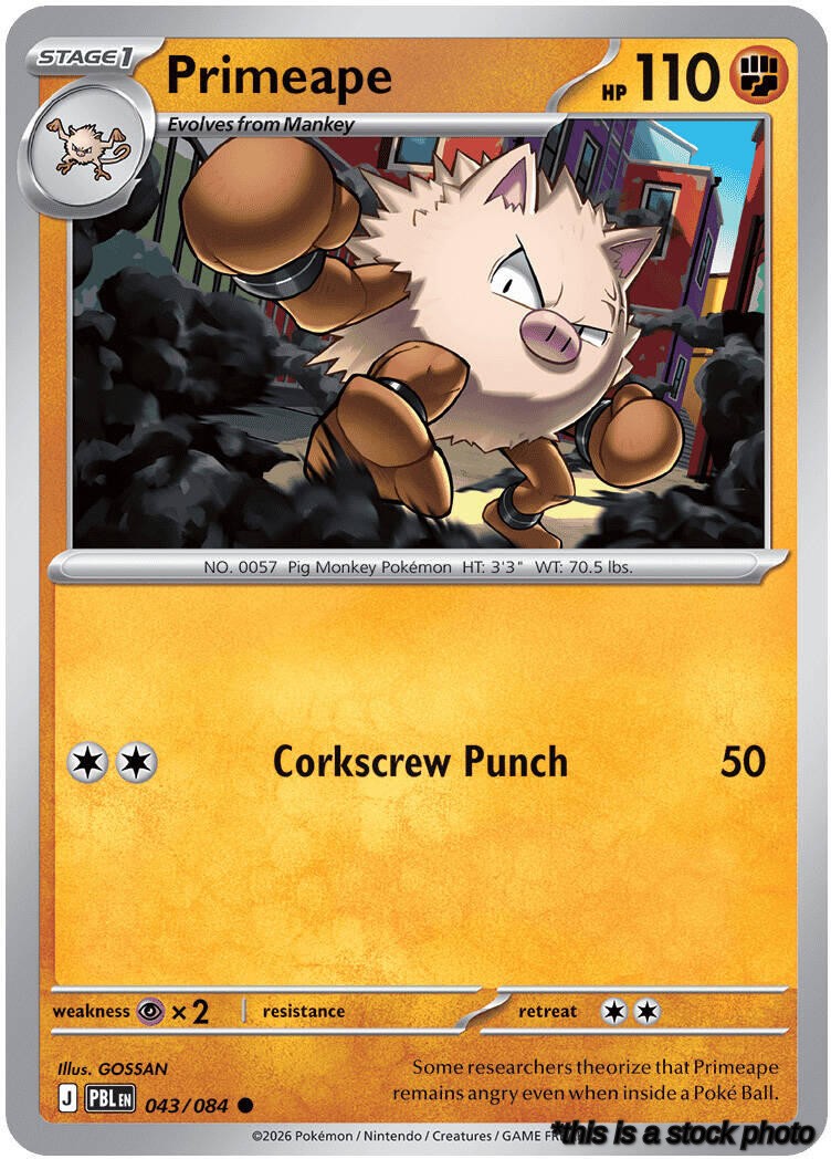 Normal Primeape [043/084 Lightly Played ]