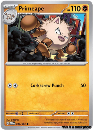 Normal Primeape [043/084 Lightly Played ]