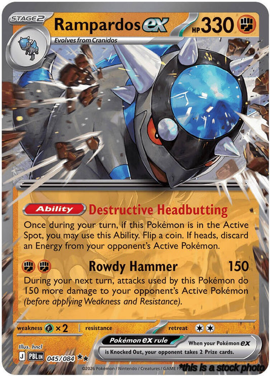 045/084 Rampardos ex Double Rare Holofoil