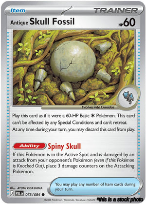 Normal Antique Skull Fossil [073/084 Moderately Played ]
