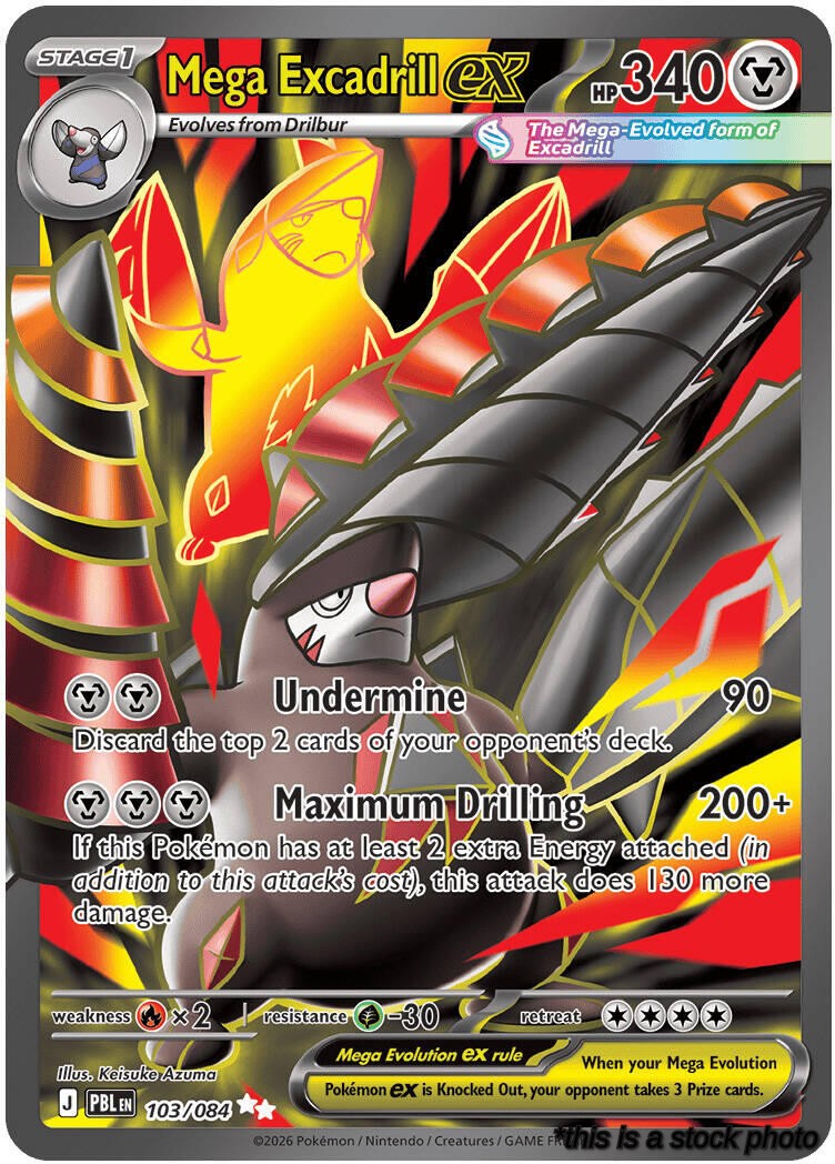 Holofoil Mega Excadrill ex - 103/084 [103/084 Near Mint ]